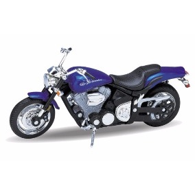 Welly - Motocykl Yamaha Road Star Warrior (2002) model 1:18 modrá