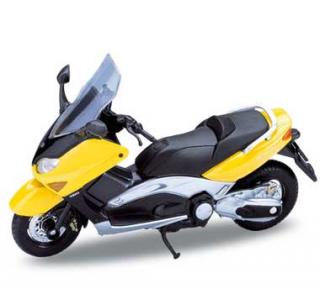 Welly - Motocykl Yamaha XP500 TMAX (2001) model 1:18 žlutá
