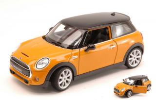 Welly - New Mini Hatch model 1:24 oranžové