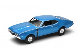 Welly - Oldsmobile 442 (1968) model 1:34 modré