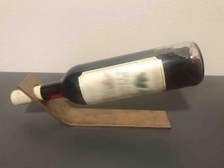 Stojan na víno Medulin kovový SNVK1C002 Vintage - farba medenná (Pre jednu fľašu, farba Vintage medenná)