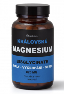 Kráľovské Magnézium Bisglycinate 875 mg + (vitamín B6), 90 veg. kapsúl