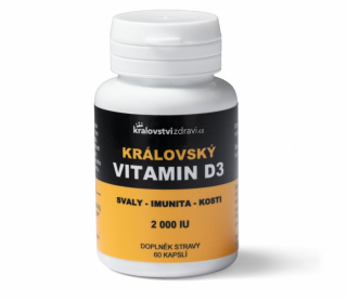 Kráľovský Vitamin D3, 2000 IU, 60 rostlinných kapslí