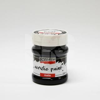 Matná akrylová farba Pentart 230ml čierna
