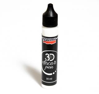 3D Dekoračné pero 30ml, biele (vhodné na všetky povrchy, výborné na bodky, perličky a ako kontúra)