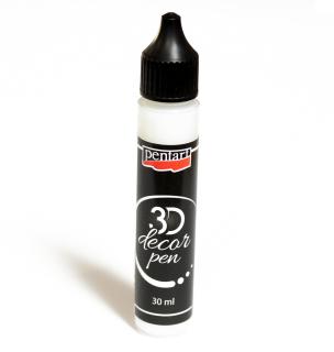3D Dekoračné pero 30ml, priehľadné krištáľové (vhodné na všetky povrchy, výborné na bodky, perličky a ako kontúra)