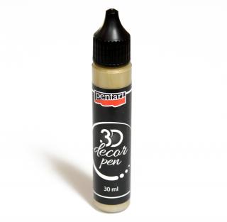 3D Dekoračné pero 30ml, zlaté (vhodné na všetky povrchy, výborné na bodky, perličky a ako kontúra)