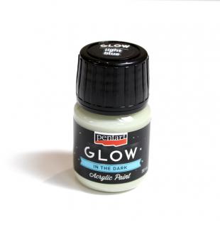 Akrylová farba glow 30ml, svieti v tme, svetlá zelená (Farby svietiace v tme majú iný odtieň za svetla a iný v tme)