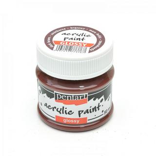 Akrylová farba lesklá 50 ml, tmavohnedá (acrylic paint glossy dark brown)