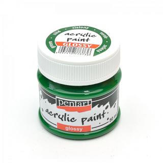 Akrylová farba lesklá 50 ml, zelená (acrylic paint glossy green)