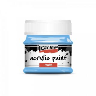 Akrylová farba matná 50 ml, svetlo modrá (acrylic paint matte light blue)