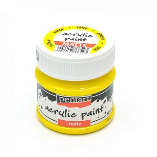 Akrylová farba matná 50 ml, žltá (acrylic paint matte yellow)