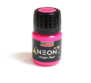 Akrylová farba NEON 30ml, neonová ružová (krikľavá farba)