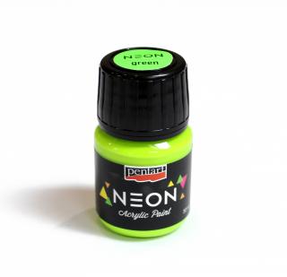 Akrylová farba NEON 30ml, neonová zelená (krikľavá farba)