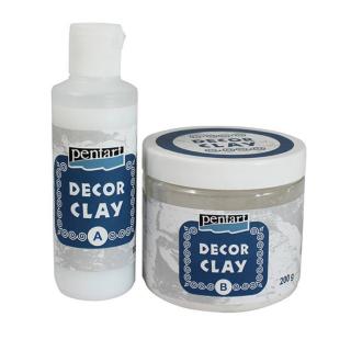 Decor clay - dvojkomponentná odlievacia zmes 200g+80ml (A-80ml, B- 200g výborná na nerozbitné odliatky)