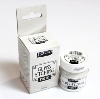 Pasta na leptanie skla - glass etching paste, 50ml (balenie obsahuje gumené rukavice)