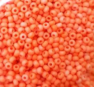 PRECIOSA sklenený rokajl 50g 11/0 krikľavá oranžová č. 13 (2,2mm, matný)