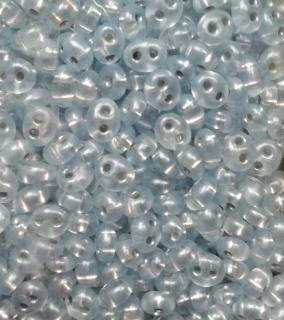 PRECIOSA Twin sklenené dvojdierkové perličky 50g, 2,5x5mm č. 5 (výhodné 50g balenie)