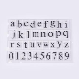 Silikónová pečiatka, abeceda + čísla, set 36ks  ,,7´´ (36 ks samostatných pečiatok v balení)