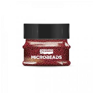 Sklenené mikro-perličky, 0,8-1 mm, 40 g, červené (MICROBEADS - Pentart)