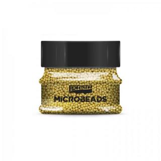 Sklenené mikro-perličky, 0,8-1 mm, 40 g, zlaté (MICROBEADS - Pentart)