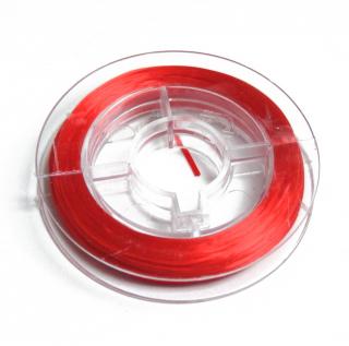 Vlasec pevný elastický, priemer: 0,8mm 1cievka 10m červená (návin 10m - 1 cievka)