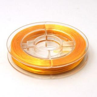 Vlasec pevný elastický, priemer: 0,8mm 1cievka 10m oranžový (návin 10m - 1 cievka)