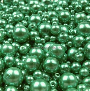 Voskované perly 50g sklenené MIX veľkostí 4-12mm (A50)