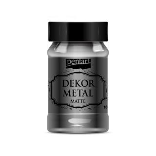Akrylová farba Dekor Metal matná 100 ml, antracitová