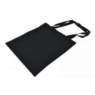 Bavlnená taška čierna s dlhým uchom 41x38cm (41x38cm)