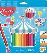 Pastelky Maped Jumbo,  ColorPeps, 18ks