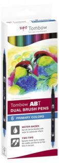 TombABT ow akvarelový Dual Brush Pen, 6ks základné