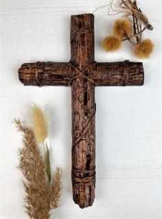Drevený Kríž bolesti (Krížik v odtieni palisander)