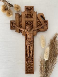 Drevený kríž Umučenie VI. (Krížik z bukového masívneho dreva v)