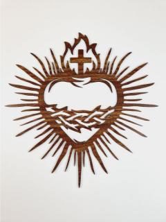 Drevený obraz Najsvätejšie srdce Ježišovo (Motív v odtieni)