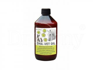Dromy DHA VET OIL 1l  (Olej z morských rias Schizochitrium lamaricum sp. s dobrou evidenciou účinku u respiračných alergií a dermatologických ťažkostí rôzneho pôvodu.)