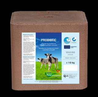 Minerálny probiotický liz Probiotics  Výkrm HD 10 kg  (Minerálny probiotický liz so živými kvasinkami Levucell® Live Yeast, vitamínmi, minerálmi a stopovými prvkami. Jedinečný probiotický minerálny liz so živými kvasinkami na podporu zažívania a imunitnéh