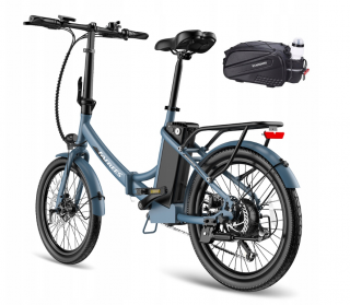 250W 14,5AH 20-palcový skladací elektrický bicykel (Elektrobicykel Fafrees F20 light Skladací a kompaktný E-bike modrý)