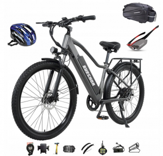 800W 18AH 45KM/H elektrický bicykel 27,5"*2,8 (Burchda RX70-e-bike s veľkým rámom šedá)