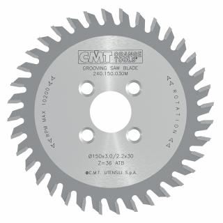 CMT Drážkovací kotúč pre CNC - D150x3 d30 Z36 HW