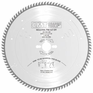 CMT Industrial Pílový kotúč pre finálne priečne rezy - D180x3,2 d30 Z56 HW