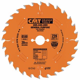 CMT Orange Industrial Pílový kotúč pre pozdĺžne a priečne rezy - D200x3,2 d30 Z48 HW Odhlučnený