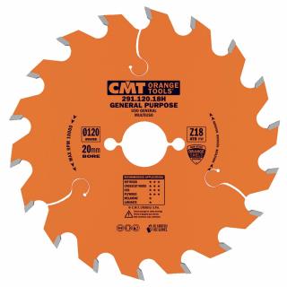 CMT Orange Pílový kotúč pre elektronáradie univerzálny - D120x1,8 d20 Z18 HW Industrial