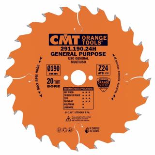 CMT Orange Pílový kotúč pre elektronáradie univerzálny - D190x2,6 d20 Z32 HW Festool