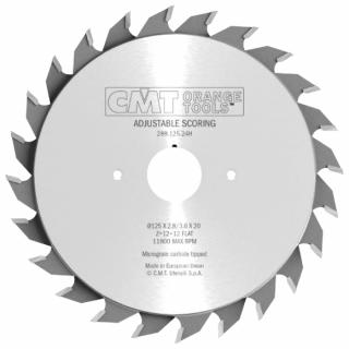 CMT Predrezový kotúč dvojdielny - D120x2,8-3,6 d22 Z12+12 HW