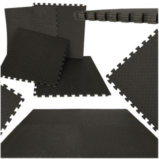 Detská penová podložka puzzle čierna 60x60 4ks (Veľká penová skladačka, ktorá plní mnoho praktických funkcií. Môže sa používať ako ochranná podložka pre dieťa, koberec alebo podložka na cvičenie. Dodatočná dekorácia do každého interiéru. K dispozícii v)