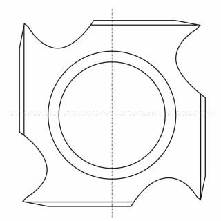 IGM N021 Žiletka tvrdokovová - 18x18x2,95 Drevo+