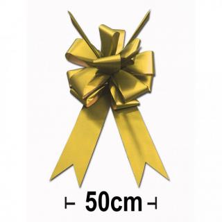 Mašle na auto 50 cm matná zlatá - 625020001 (Mašle na auto 50 cm matná zlatá - 625020001)