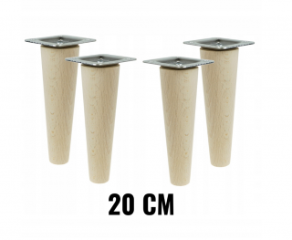 Nohy bukové drevené rovné 20 cm (Drevená nábytková noha 4ks)