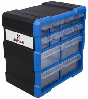Plastový organizér / box na skrutky, 12 zásuviek - MW1507 (Plastový organizér / box na skrutky, 12 zásuviek - MW1507)